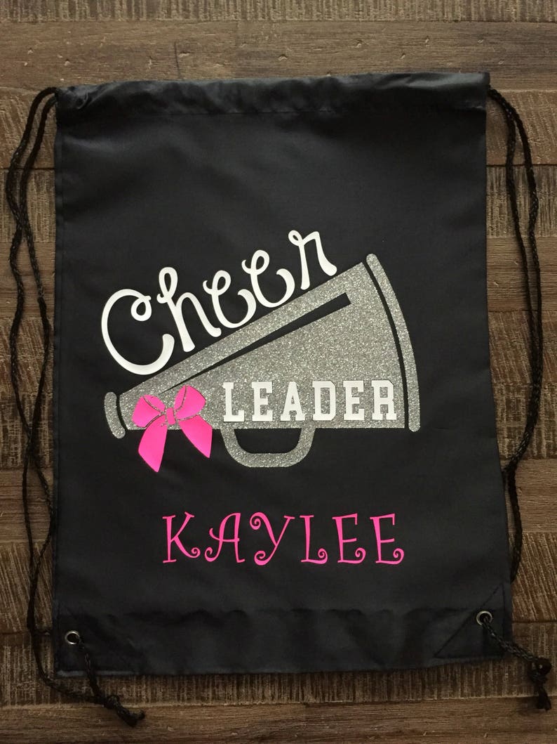 Cheerleader Glitter Megaphone Drawstring Bag/Backpack Cheer Etsy