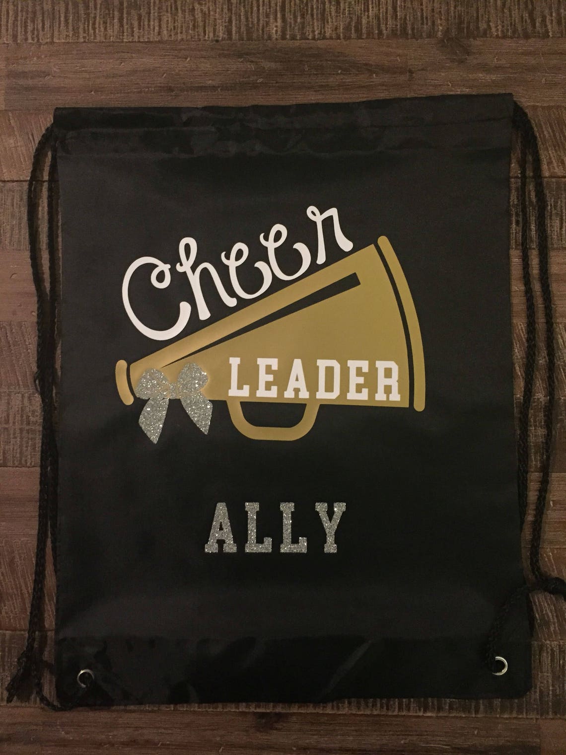 Cheerleader Glitter Megaphone Drawstring Bag/Backpack Cheer Etsy