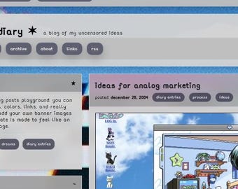 Y2K Blog Website Template HTML CSS Neocities Cybercore Dreamcore Backrooms Pixel Weirdcore