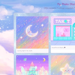 Szablon strony internetowej Kawaii HTML CSS Neocities Kapryśny Y2k Retro Pixel Anime Pastel