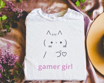 Gamer Girl Women’s Crop Tee Kawaii Kaomoji Scene Emo Omighty