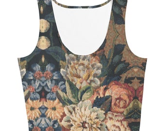 Vintage Tapestry Crop Top Cottagecore