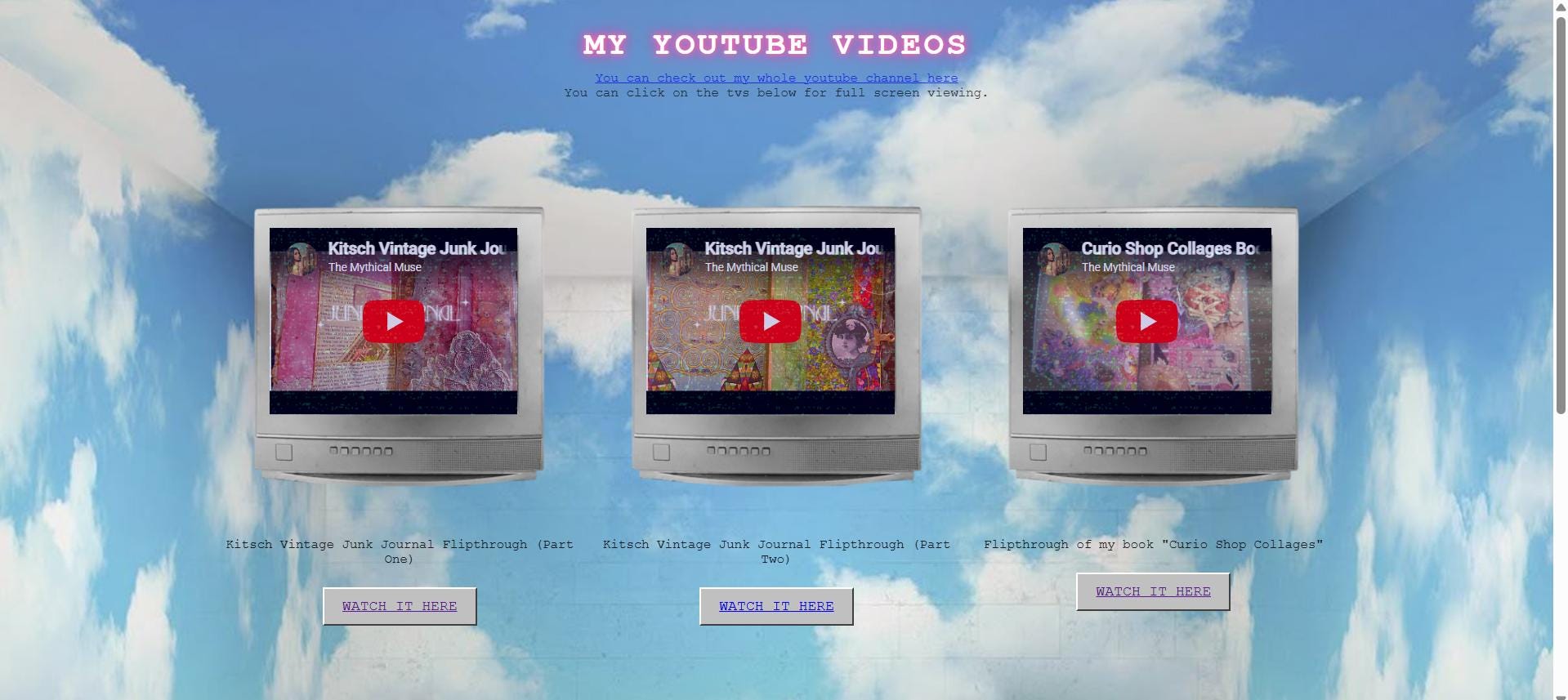 Y2K Retro TV Website Template | Embed Youtube Videos, Webcore Design ...