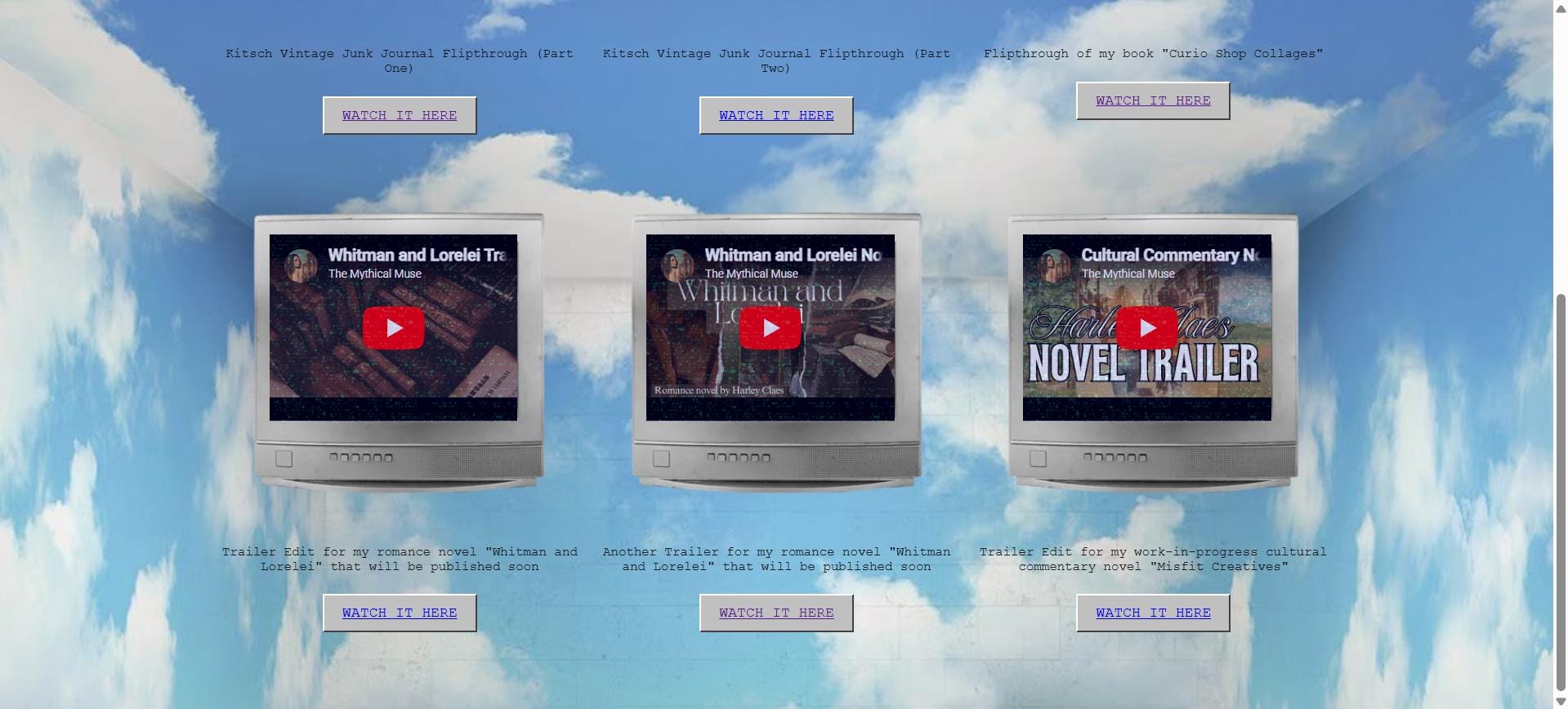 Y2K Retro TV Website Template | Embed Youtube Videos, Webcore Design ...