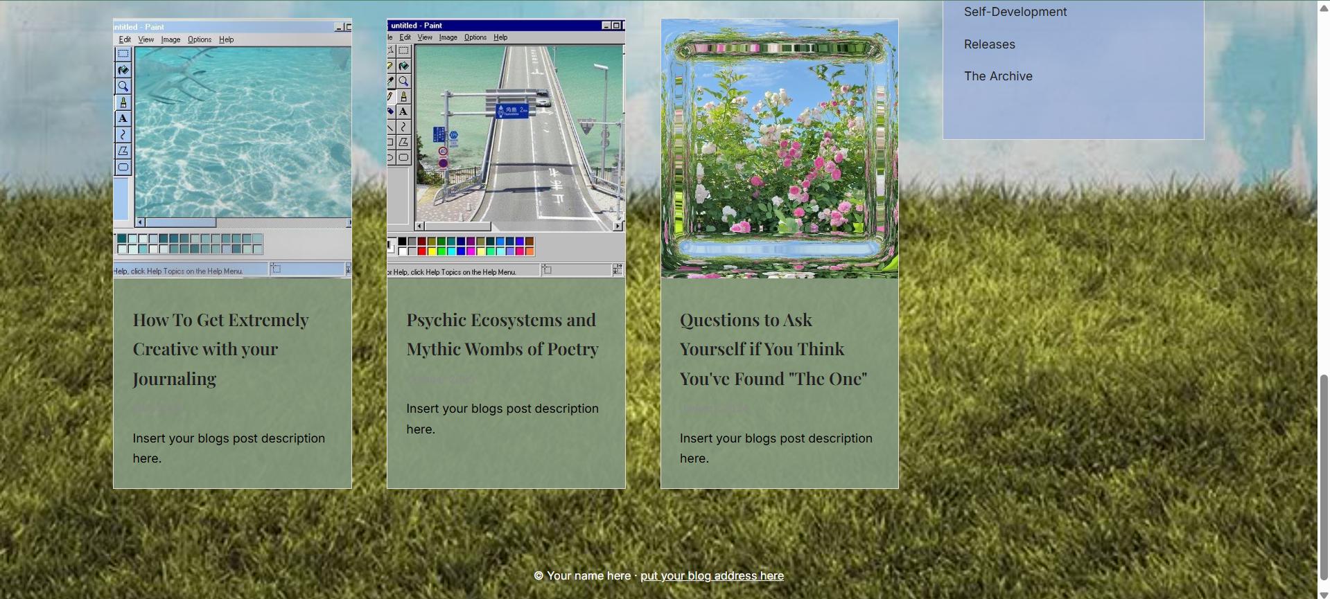 Y2K Website Blog Template HTML CSS Neocities Cybercore Dreamcore ...