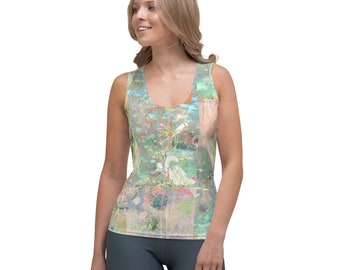 Pastel Collage Tank Top Sublimation Cut & Sew Tumblr Vintage Retro Art Art Deco Pinterest Streetwear