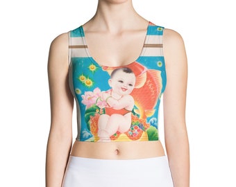 Vintage Baby Crop Top Japanese Retro Streetwear Omighty