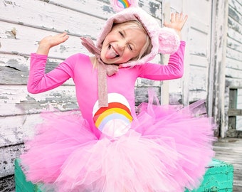 Pink Bear Tutu || TUTU ONLY || Cheer Bear Inspired Tutu, Pink Ombre Tutu, Baby Halloween Tutu, Pink Baby Tutu