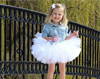 White Baby Tutu White Birthday Tutu Fluffy White Tutu First Birthday Tutu Toddler Tutu Cake Smash Tutu White Wedding Tutu Baby