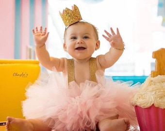 Light Pink Tutu for First Birthdays and Special Moments, Full Tulle Skirt for Girls