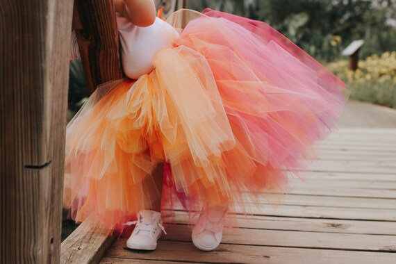 Baby orange tutu skirt hotsell