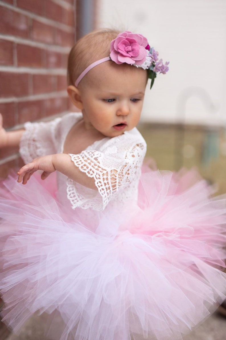 Pretty in Pink Ombre Baby Tutu White to Rose Tutu Girl Pink Etsy