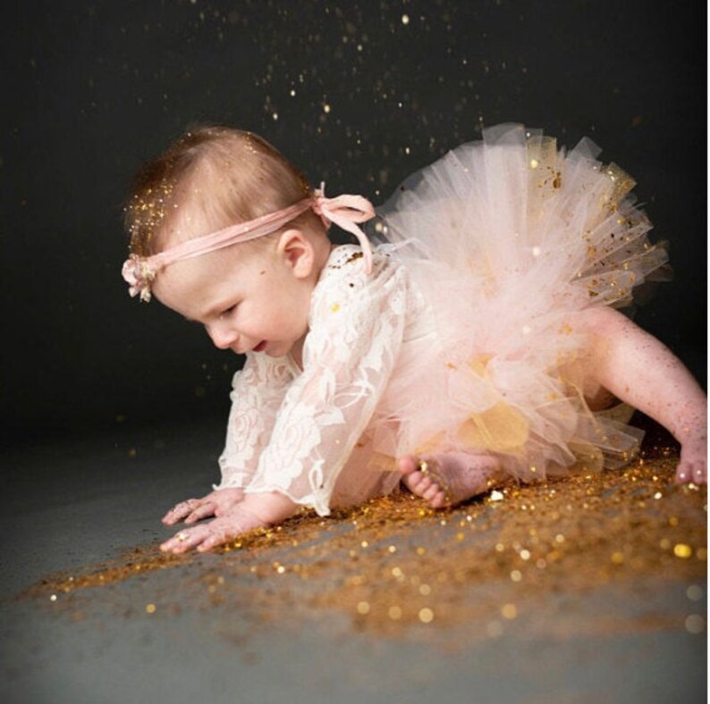 Pink and Gold Party Tutu Sparkle Baby Tutu Gold Glitter Etsy