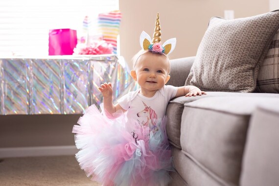Unicorn Tutu, Aqua Lilac Pink Tutu, Unicorn Birthday Baby Tutu