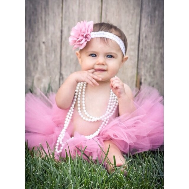 Dusty Rose Fluffy Baby Tutu, Tulle Skirt for Cake Smash or Birthdays