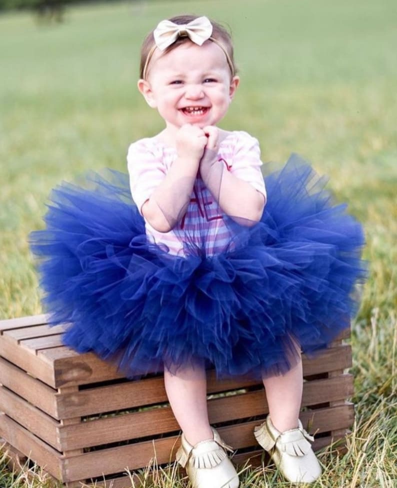 Navy Baby Girl Tutu Fluffy Girl Tutu Birthday Tutu Classic Etsy