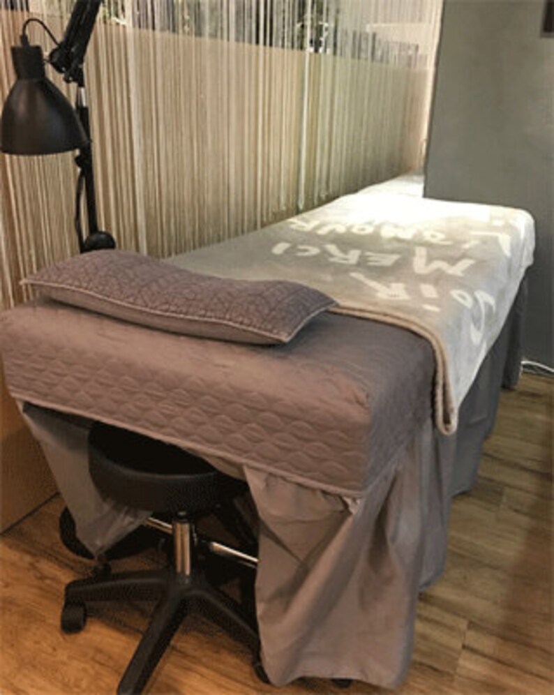 Massage Table Skirt Spa Bed Cover Linen Valance Sheet Salon Etsy
