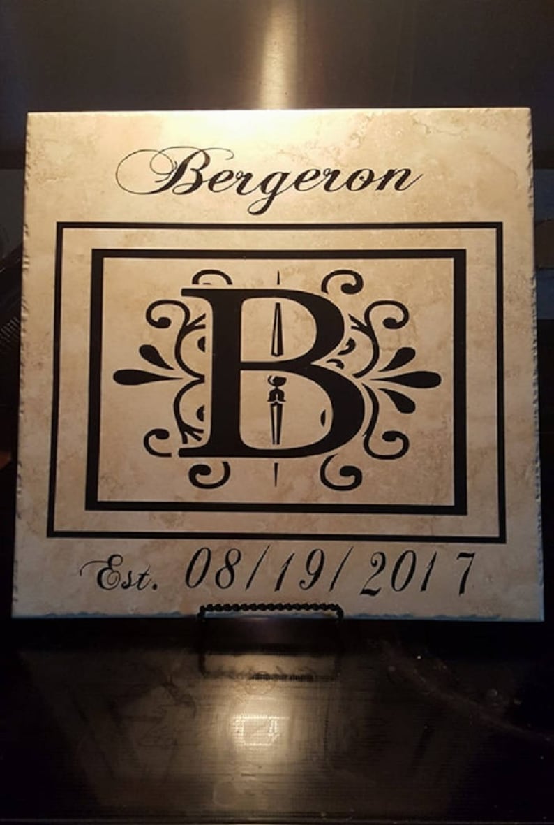 12x12 Personalized Wedding Gift Personalized Wedding Tile Family Tile