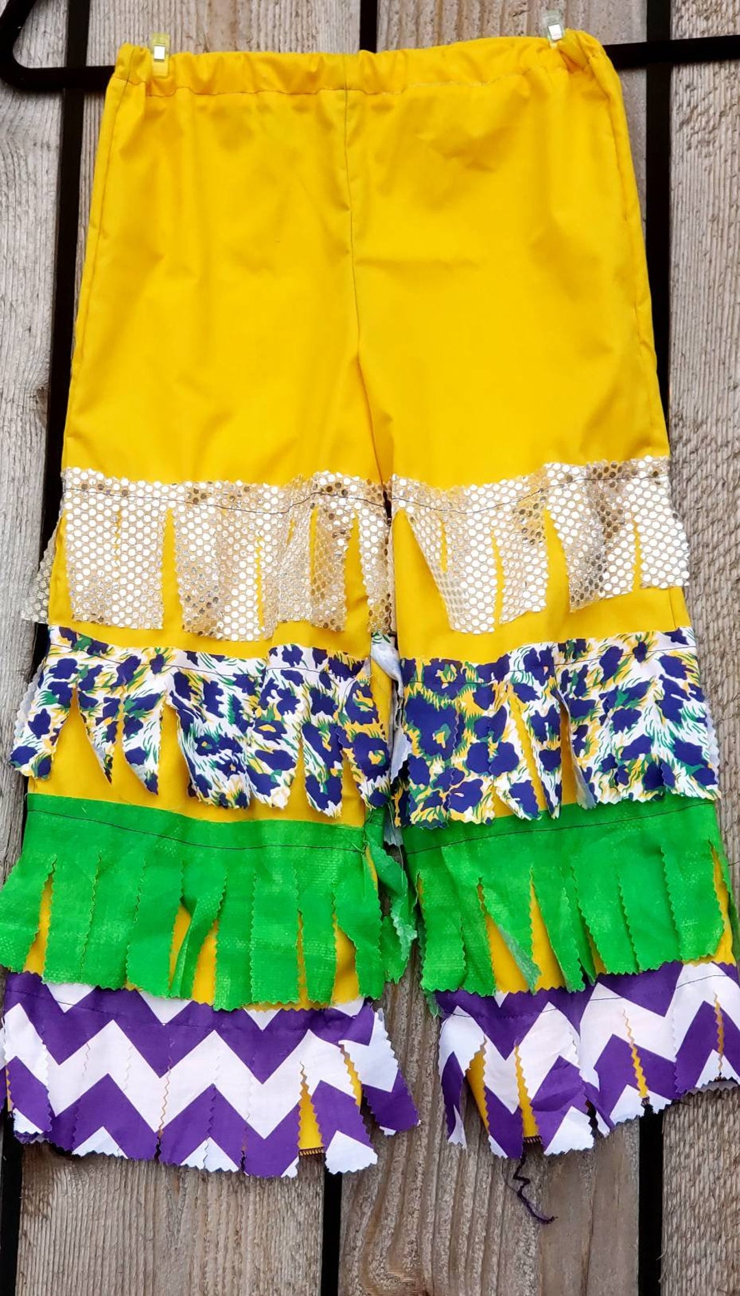 mardi gras chicken run pants