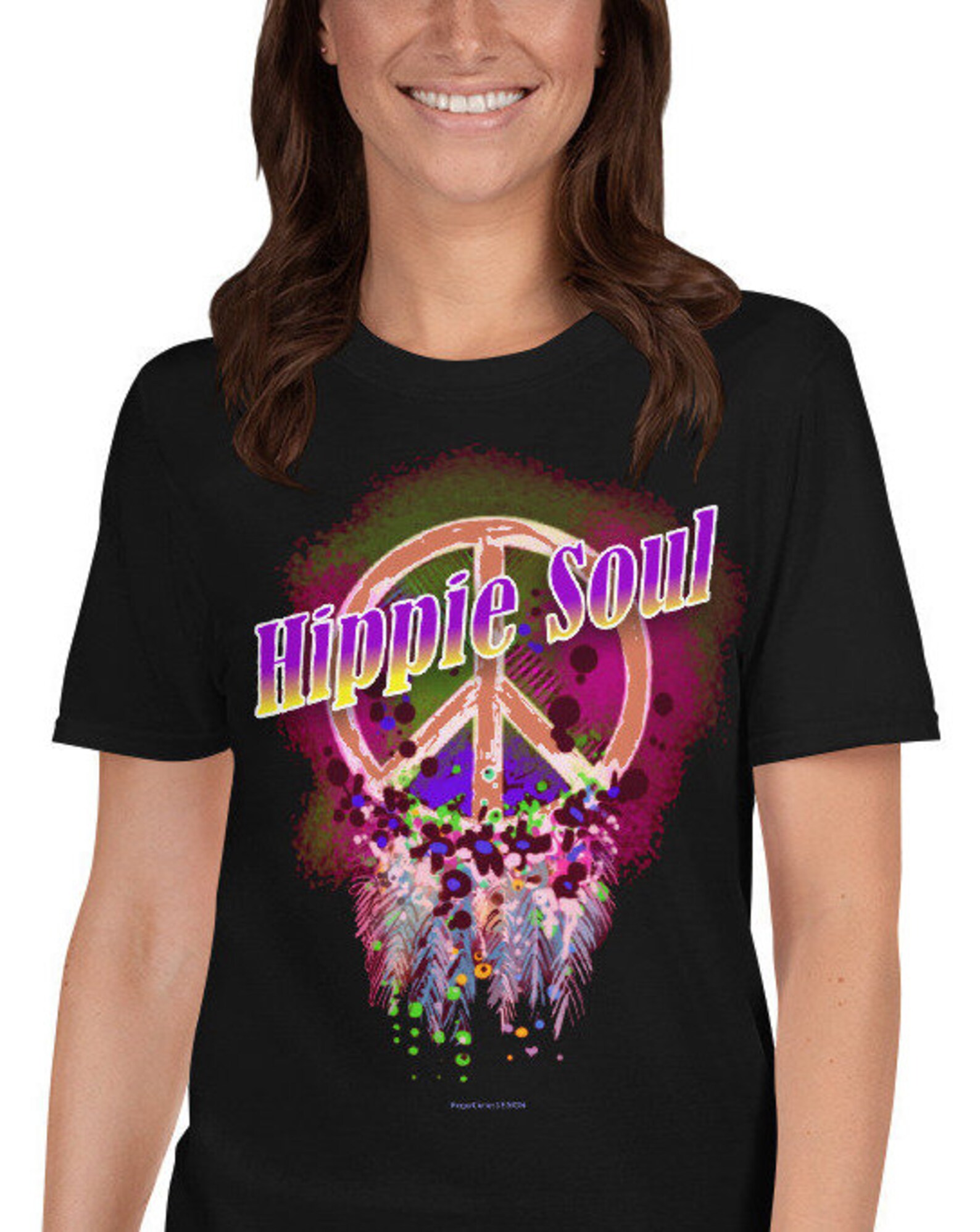 HIPPIE SOUL Short-sleeve Unisex T-shirt Graphic Hippie Tee - Etsy