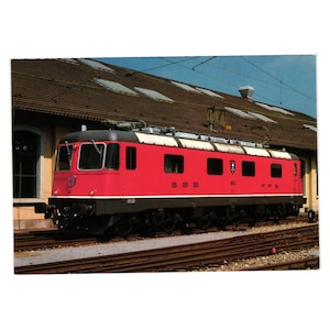 Swiss Federal Railway SBB Re 6/6 11674 Murgenthal Postcard Train Locomotive 1984