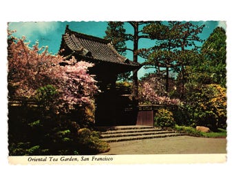 Vintage 1970s Postcard Oriental Tea Garden San Francisco California 5 Cent Stamp