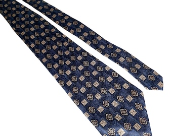 Stafford Executive Silk Blue Silver Vintage Luxury Men Necktie Dad Gift