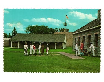 Vintage Postcard Ft. Snelling Restoration Parade Minnesota Historical Society