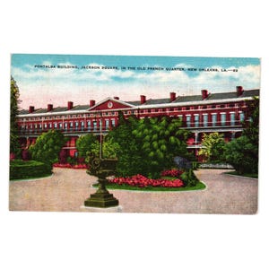 Carte postale vintage Pontalba Building Jackson Square Quartier français de la Nouvelle-Orléans