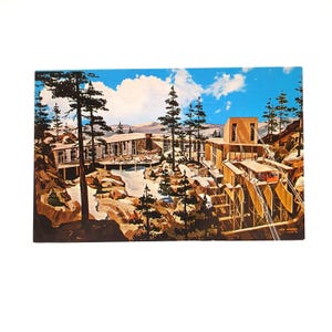 Carte postale vintage tramway aérien restaurant Palm Springs CA voiture de tourisme FS 899