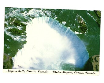 Widok z lotu ptaka Pocztówka Wodospad Niagara Ontario Kanada Parki Komisja Turystyczna Woda
