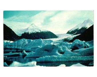 Vintage Postcard Portage Glacier Alaska Auto Service Reminder El Cajon CA Cars