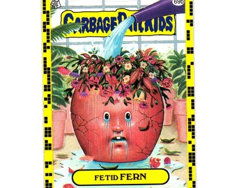 Lost Garbage Pail Kids Fetid Fern Trading Card Topps 2011 Yellow Sticker