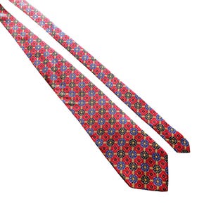 Club Room Men Designer Necktie Accessory Office All Silk USA Red Power Tie Gift