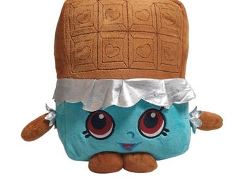 Peluche de Shopkins de chocolate descarado, barra de caramelo, ojos grandes, coleccionable