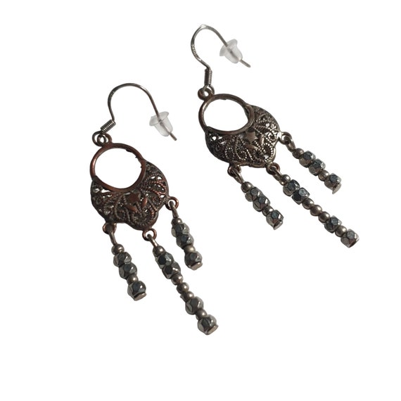 Vintage Dangle Bead Handmade Earrings Womens Jewe… - image 6