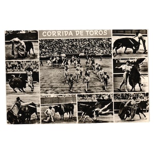 Vintage Spanish Bullfighting Postcard Matador Corrida De Toros 1958 Collectible