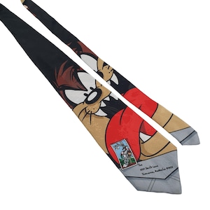 Colección de sellos de Looney Tunes Corbata de Taz Bugs Corbata de trabajo vintage Cartero de dibujos animados