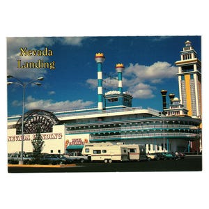 Nevada Landing Vintage Cars Postcard Hotel Vacation Travel Jean NV Interstate 15