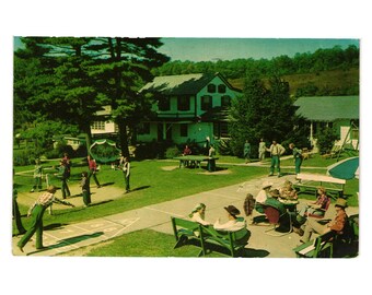 Twin Pines Camp Pocono Mountains Postcard Stroudsburg PA Vintage 1967 Scenic
