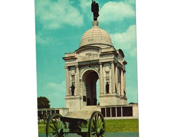 Gettysburg National Military Park PA Memorial Postcard Vintage H S Crocker 1941