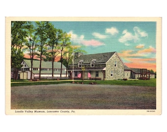 Vintagevykort Landis Valley Museum Lancaster County PA Linne Country Life