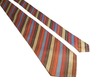 Giorgio Armani Vintage Striped Silk Tie Handmade Italy Formal Designer Dad Gift