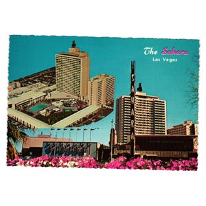 Die Sahara Las Vegas Vintage Postkarte Scalloped Edge Hotel Kasino FS 995 C