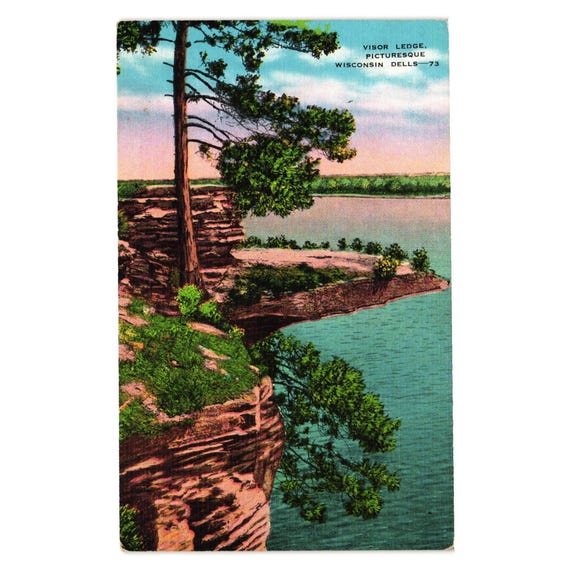 VIEW ON COLOUR 16 RURAL 2000年３月 洋書 Vintage Visor Ledge Wisconsin Dells Postcard E C Kropp Co