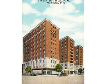 Vintage Hotel Annapolis Washington D.C. Cartão Postal Viagem Turismo Capital dos EUA