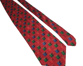 Vintage Holidays Men Christmas Gift Necktie Party Winter Season Birthday Present