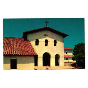 Cartão postal vintage Mission San Luis Obispo Highway 101 São Francisco Los Angeles