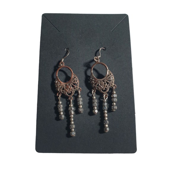 Vintage Dangle Bead Handmade Earrings Womens Jewe… - image 2