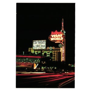 Vegas World Hotel Casino vintage Carte postale Strip Casino Jackpot Vacances Jeux d'argent